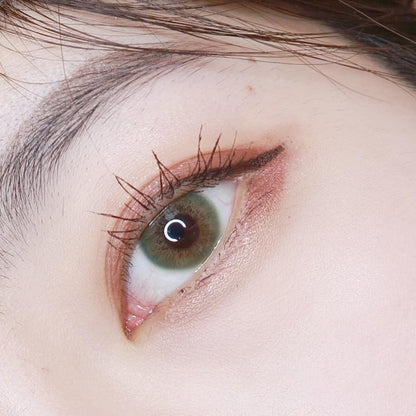 1pair Natural Green Iris Colored Contact Lenses 12months