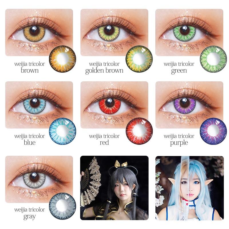JeweLens Graded 2pcs/1 par Cosplay Lentes de contato coloridas Eyemakeup Colorido Anime Pupil 