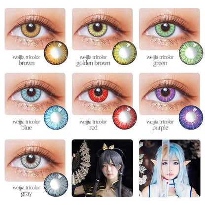 JeweLens Graded 2pcs/1 par Cosplay Lentes de contato coloridas Eyemakeup Colorido Anime Pupil 