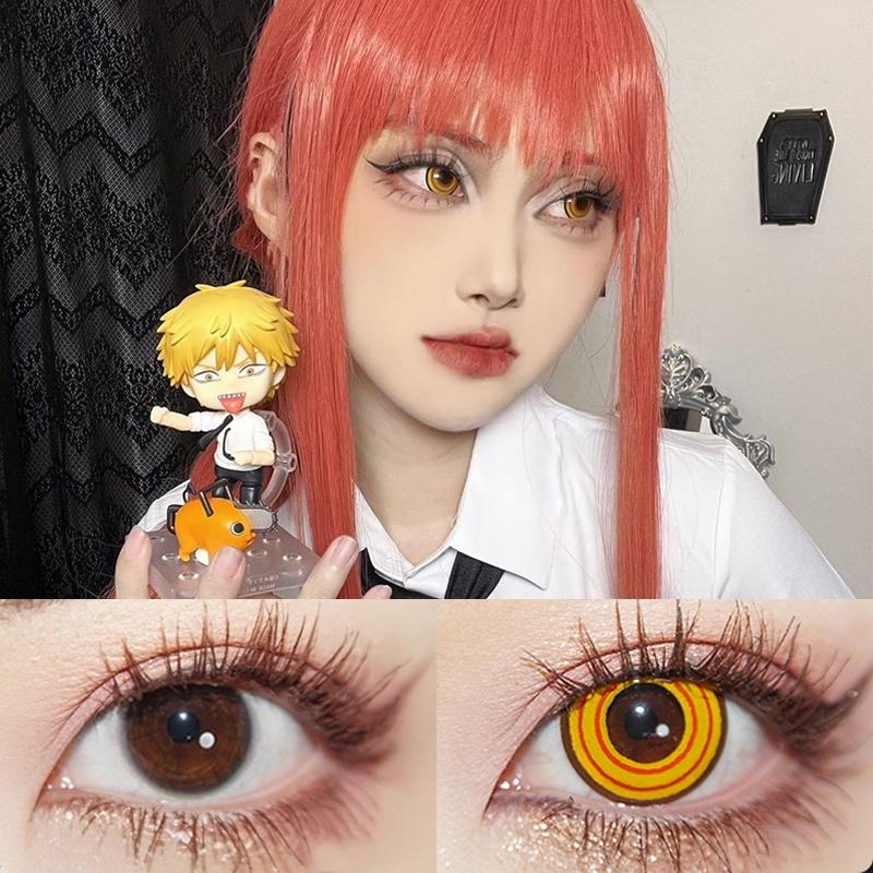 JeweLens 1pair Colored Contact Lenses Coloured Anime Pupil Chainsaw Man Makima Cosplay