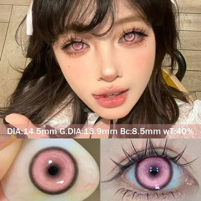 1pair Cosplay BLUE LOCK Color Contact Lenses Halloween Scary Lens Softlens 14.5mm