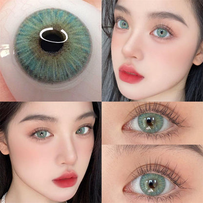 1pair Snake Queen Green Colored Contact Lenses 14.4mm