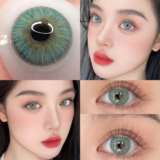 1pair Snake Queen Green Colored Contact Lenses 14.4mm