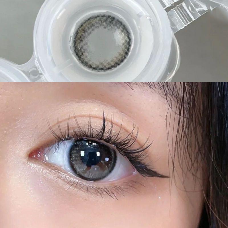 1pair Natural Black Colored Contact Lenses 14mm Softlens