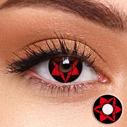 1pair Red Color Contact Lenses Naruto Uchiha Sharingan Itachi Sasuke Kakashi Madara Cosplay Anime Accessories