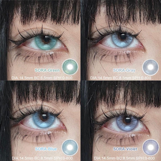 Isoralook 2pcs/1pair Watery Color Contact Lenses 14.5mm Softlens