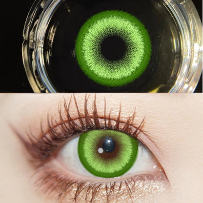 JeweLens Cosplay Lentes de contato coloridas Halloween Anime Softlens Koi Pupil verde