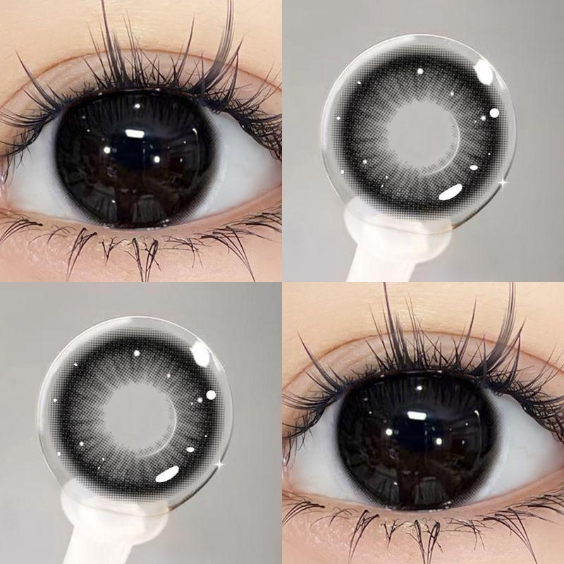 1Pair Black Bigeye Girl Colored Contact Lenses