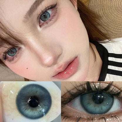 1pair Blue Green Mixblood Color Contact Lenses 14.5mm Softlens