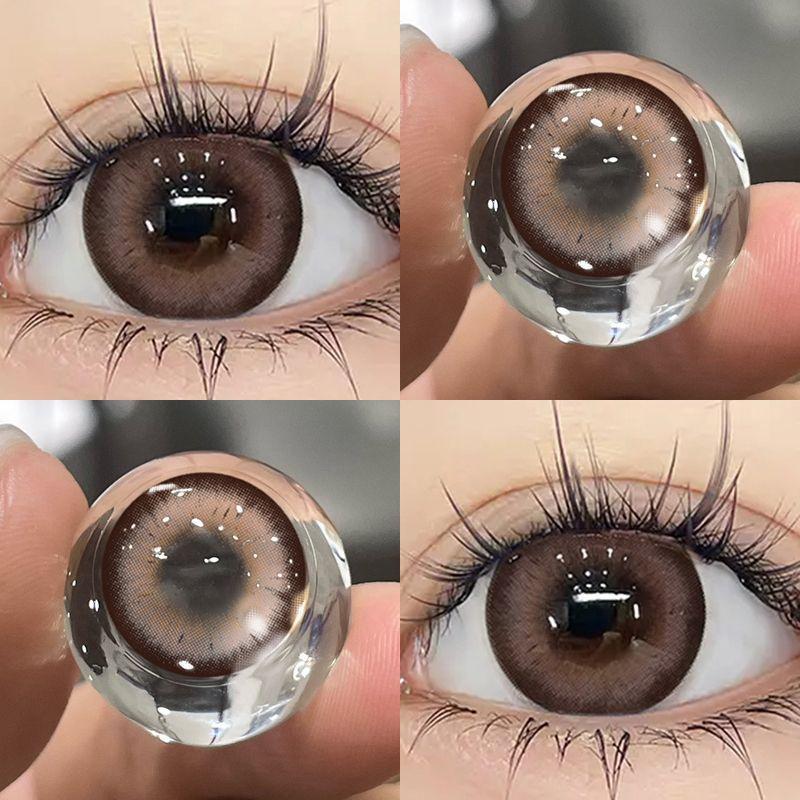 1pair Blush Girl Colored Contact Lenses Cosmetic Softlens 14.4mm