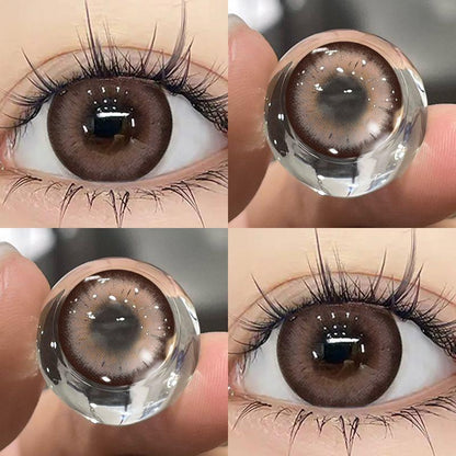 1pair Blush Girl Colored Contact Lenses Cosmetic Softlens 14.4mm