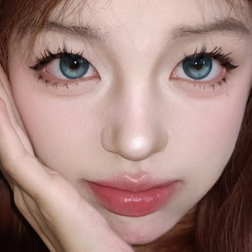 1pair Blue Green Mixblood Color Contact Lenses 14.5mm Softlens