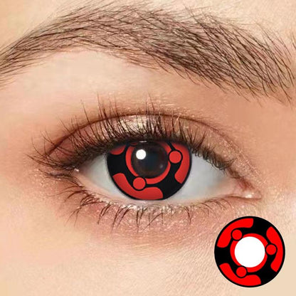 1pair Red Color Contact Lenses Naruto Uchiha Sharingan Itachi Sasuke Kakashi Madara Cosplay Anime Accessories