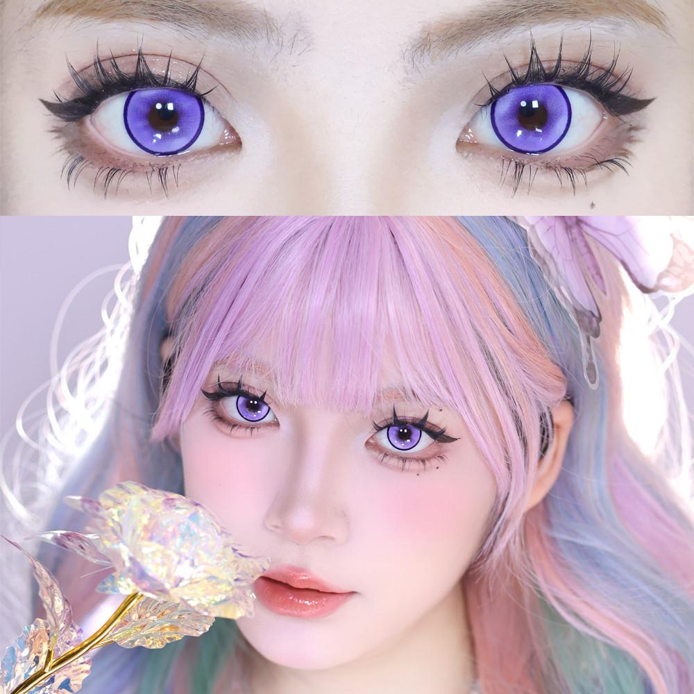 JeweLens Cosplay Color Contact Lenses Halloween Anime Softlens Koi Purple Pupil