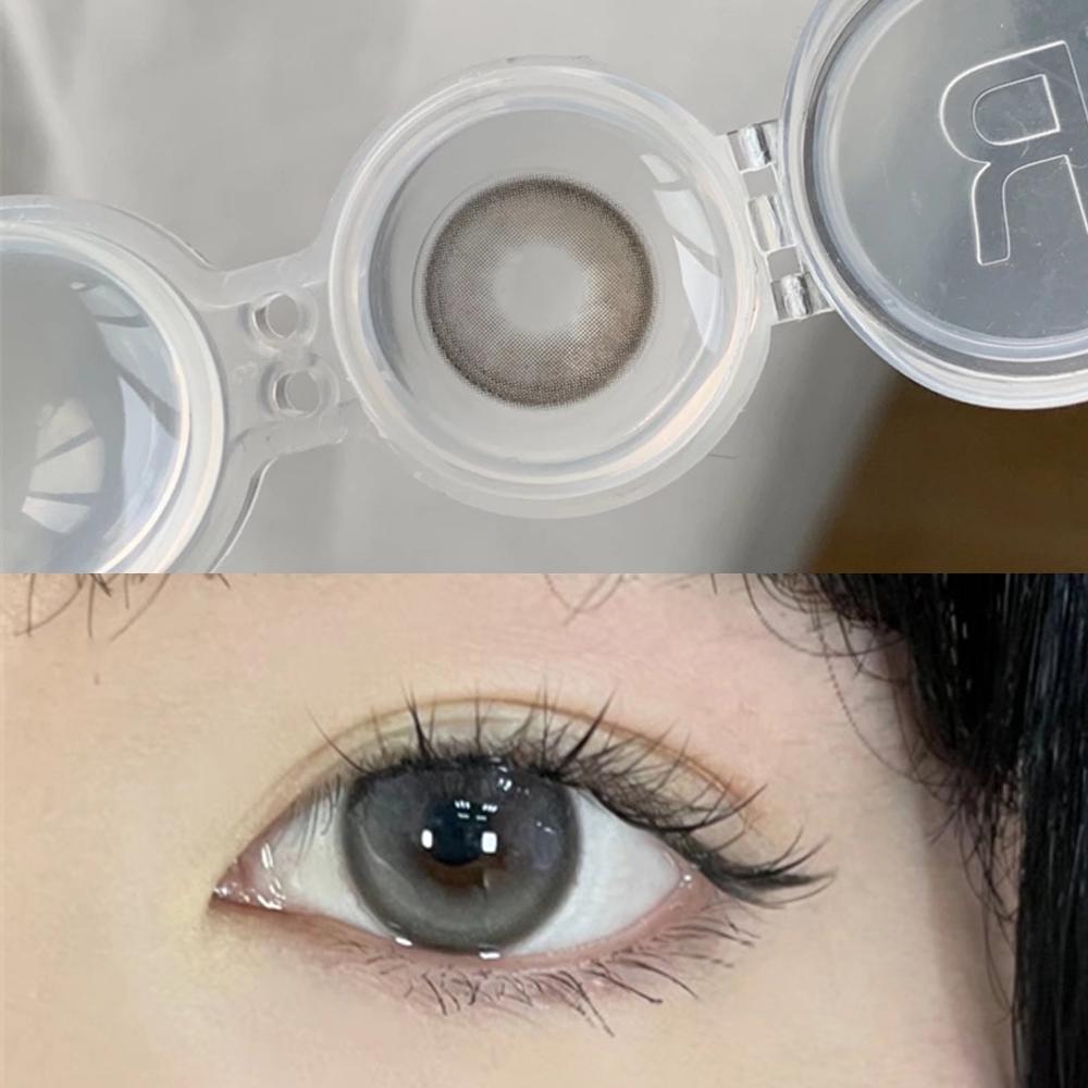 Graded 2pcs/1pair Amber Colored Contact Lenses Coloured Cosmetic Softlens