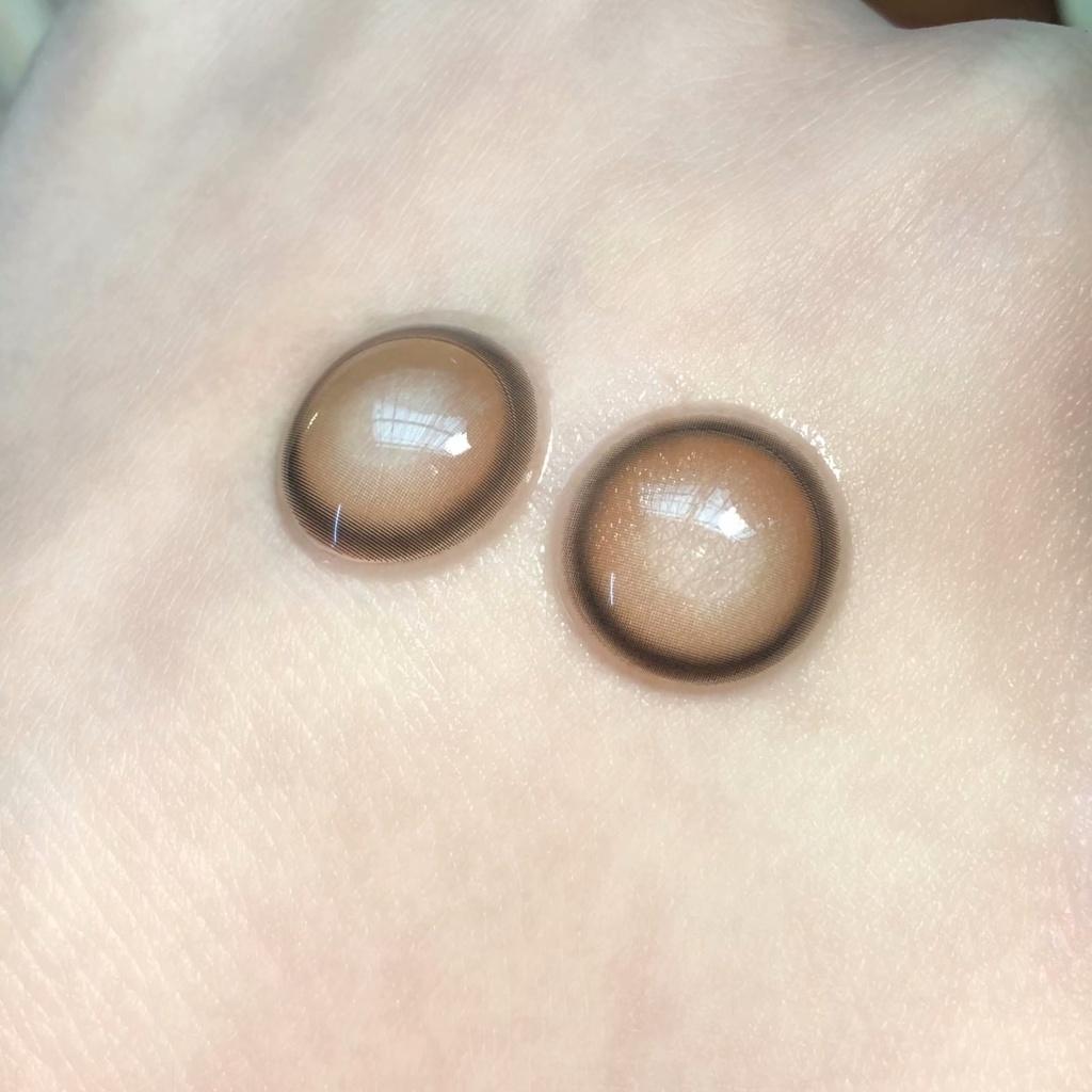 JeweLens Graded 2pcs/1 par Natural Brown Coloridas Lentes de Contato Coloridas Cosméticas Softlens 14mm 