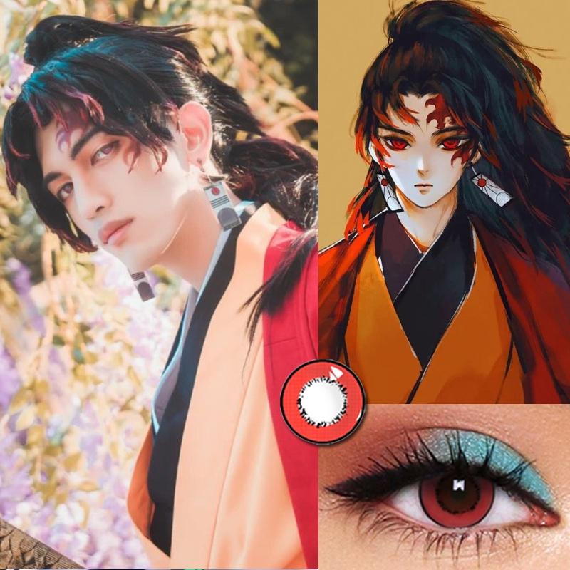 JeweLens Graded 2pcs/1par Cosplay Lentes de contato coloridas Demonslayer Anime Pupil