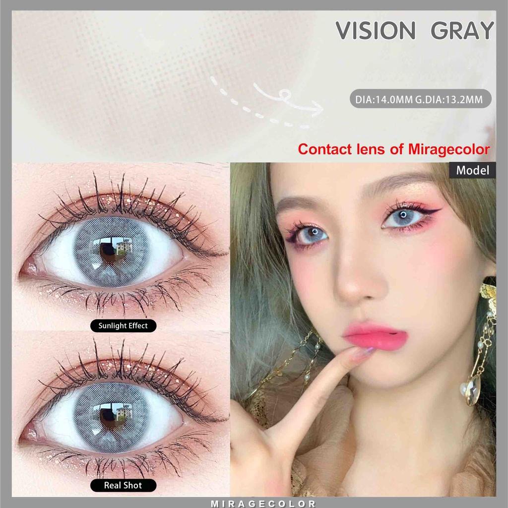 JeweLens Graded 2pcs/1par Vision Cinza Lentes de Contato Coloridas Cosméticas Softlens 14mm 