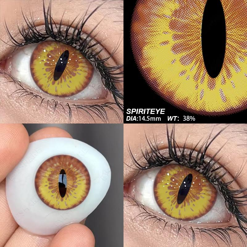 Graded 1pair Anime Ragdoll Cosplay Color Contact Lenses Cateye Pupil Softlens Halloween