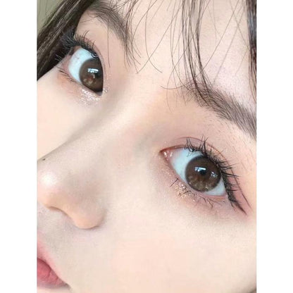 JeweLens Graded 2pcs/1 par Natural Brown Coloridas Lentes de Contato Coloridas Cosméticas Softlens 14mm 