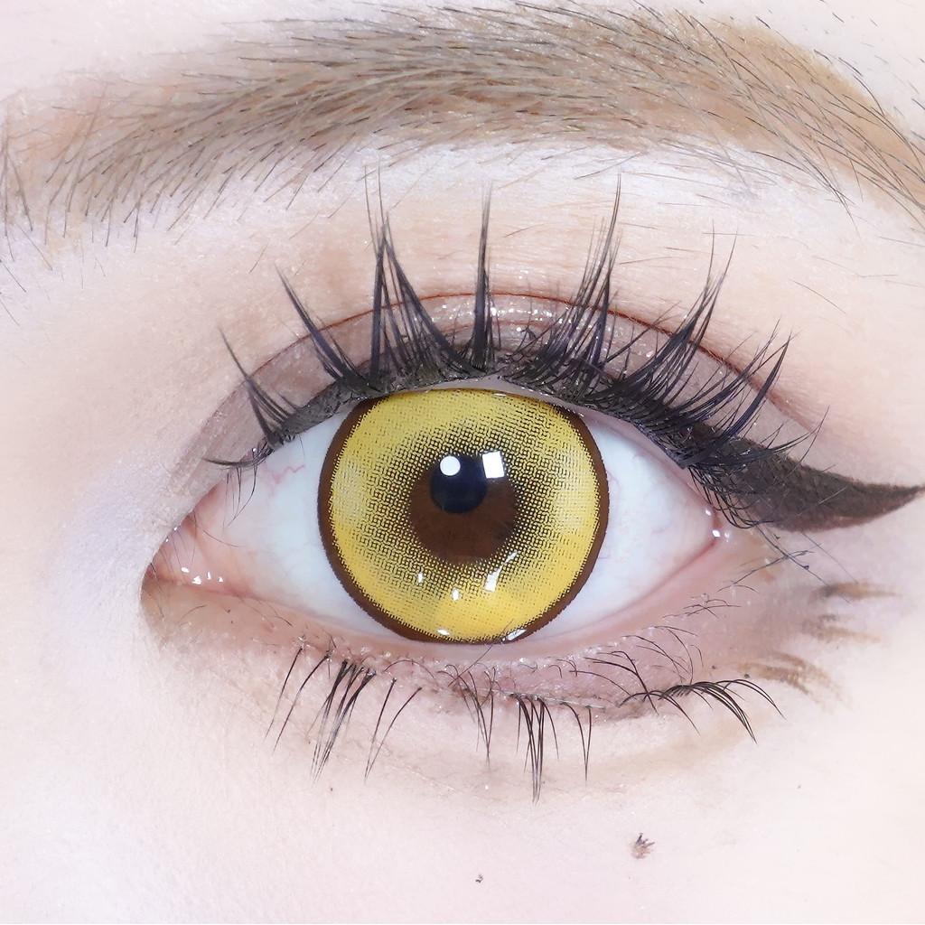 JeweLens Cosplay Color Contact Lenses Halloween Anime Softlens Koi Brown Yellow Pupil