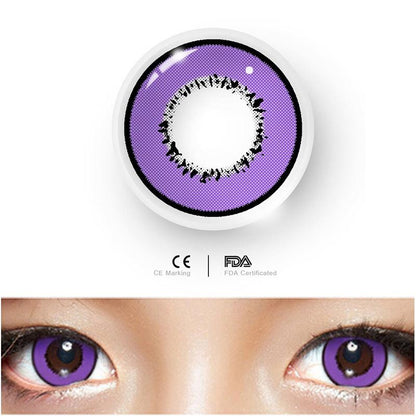 JeweLens Graded 2pcs/1par Cosplay Lentes de contato coloridas Demonslayer Anime Pupil
