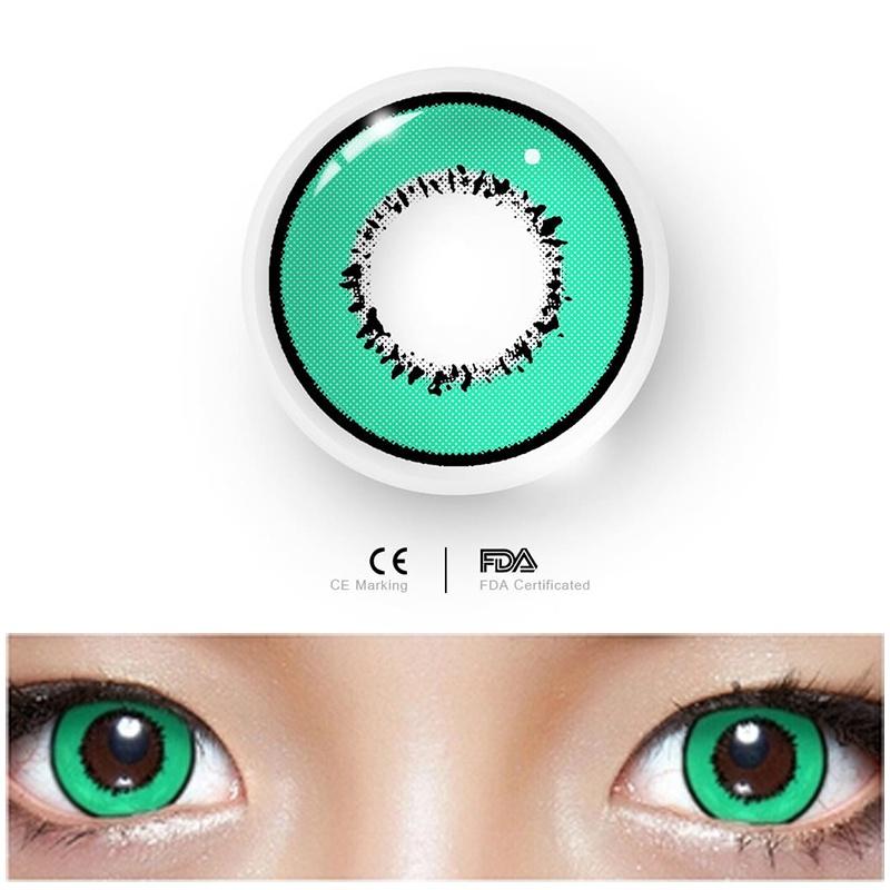 JeweLens Graded 2pcs/1par Cosplay Lentes de contato coloridas Demonslayer Anime Pupil