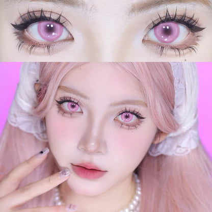 1pair Cosplay Red Gray Pink Colored Contact Lenses Halloween Scary lens Softlens 14.5mm