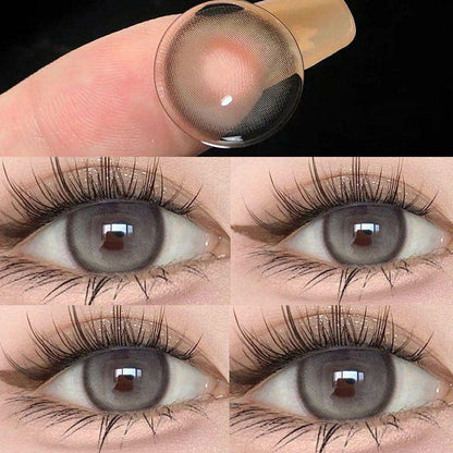 Graded 2pcs/1pair Amber Colored Contact Lenses Coloured Cosmetic Softlens