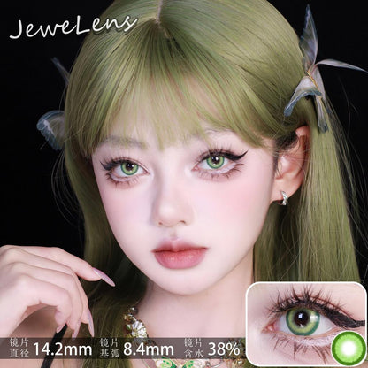 JeweLens Cosplay Lentes de contato coloridas Halloween Anime Softlens Koi Pupil verde