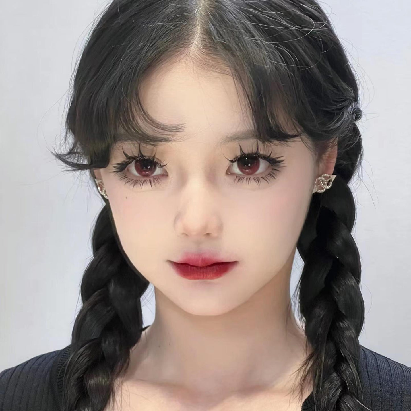 2pcs/1pair Colored Contact Lenses Eyemakeup Coloured Tomato Red Bling Pupil 14.4mm