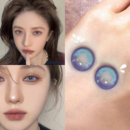 JeweLens 2 peças/1 par Cosplay Lentes de contato coloridas Eyemakeup Colorido Anime Bling Pupil 