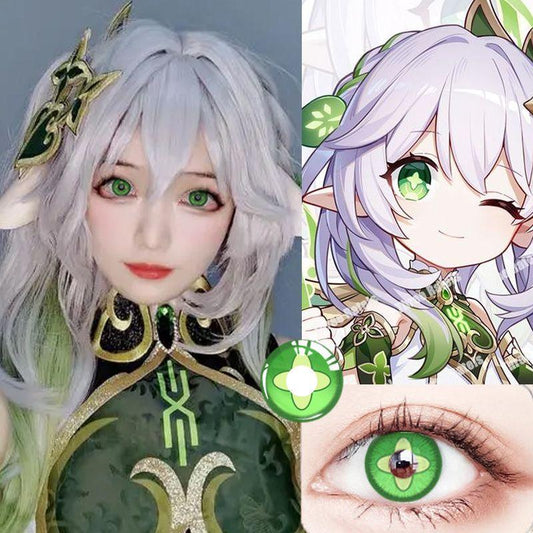 2pcs/1pair Graded Colored Contact Lenses Coloured Anime Pupil Genshin Nahida Hutao Cosplay