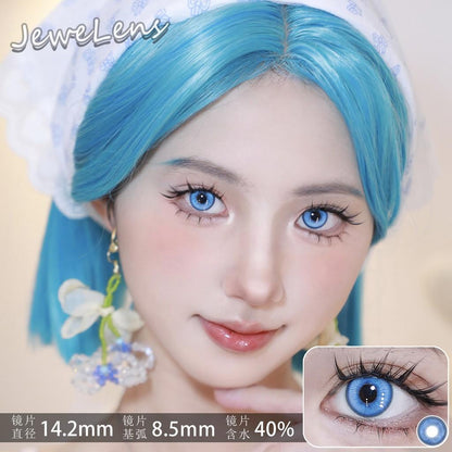 JeweLens Cosplay Lentes de contato coloridas Halloween Anime Softlens Koi Blue Pupil 