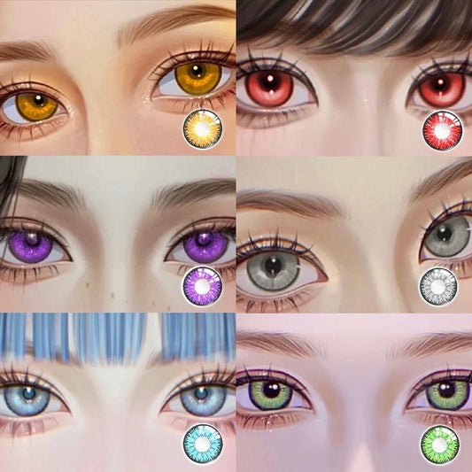 JeweLens Graded 2pcs/1 par Cosplay Lentes de contato coloridas Eyemakeup Colorido Anime Pupil 
