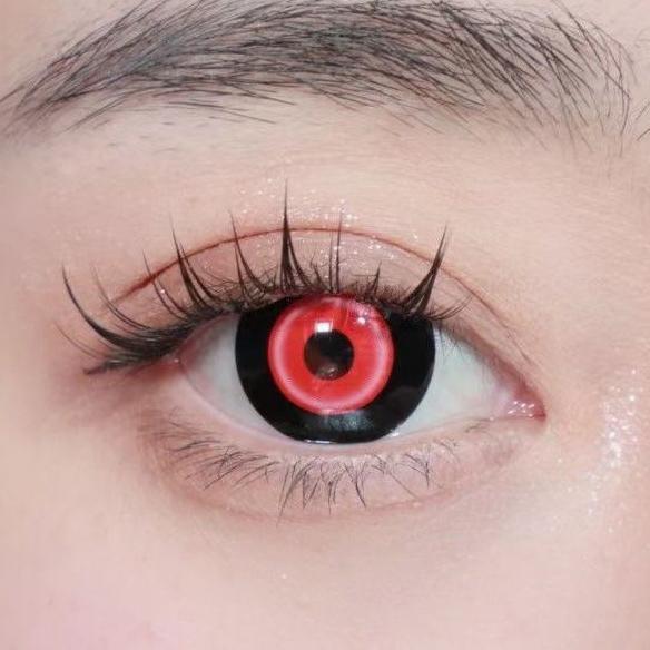 JeweLens 1pair Anime Yellow Star Cosplay Color Contact Lenses Halloween Contacts