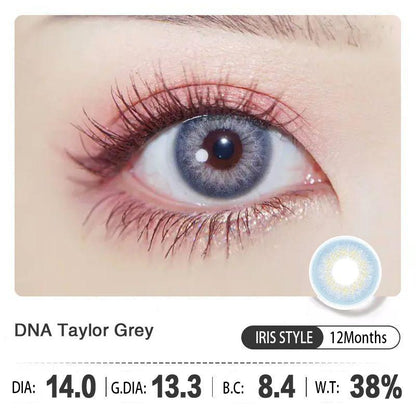 1pair Taylor Iris Color Contact Lens Cosmetic Softlens 12months
