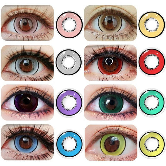 JeweLens Graded 2pcs/1par Cosplay Lentes de contato coloridas Demonslayer Anime Pupil