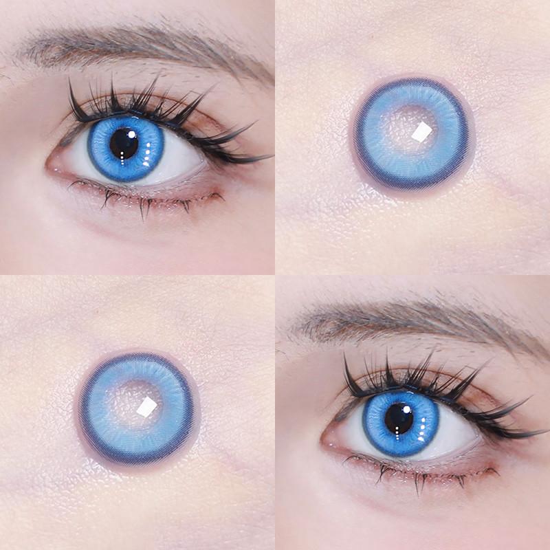 JeweLens Cosplay Lentes de contato coloridas Halloween Anime Softlens Koi Blue Pupil 