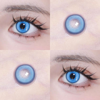 JeweLens Cosplay Lentes de contato coloridas Halloween Anime Softlens Koi Blue Pupil 