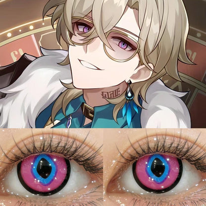 1pair Aventurine Cosplay Colored Contact Lenses Halloween Contacts Honkai Star Rail