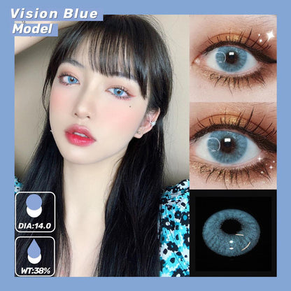 JeweLens Graded 2pcs/1par Vision Cinza Lentes de Contato Coloridas Cosméticas Softlens 14mm 
