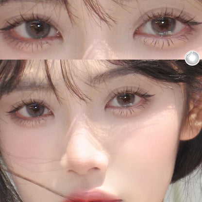 1pair Super Natural Gray Colored Contact Lenses 14.2mm Softlens