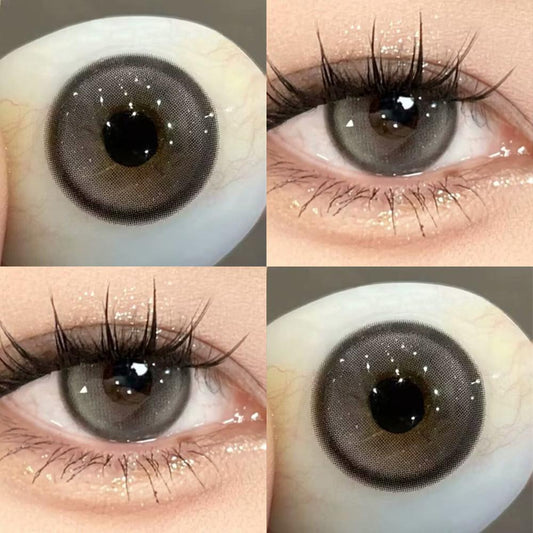 1pair Clock Gray Color Contact Lenses 14.2mm Softlens