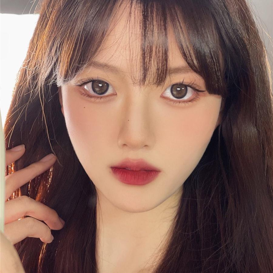 2pcs/1pair Natural Gray Brown Colored Contact Lenses 14.2mm