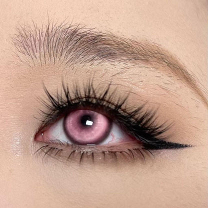 Graded 1pair Anime Cosplay Color Contact Lenses Pink Pupil Softlens Halloween 14.5mm