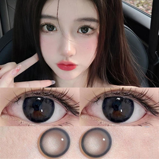 1pair Natural Blue Colored Contact Lenses 14.4mm Softlens 12months