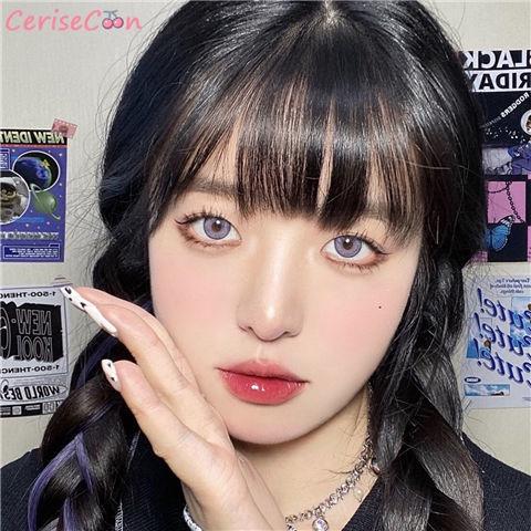 2pcs/1pair Nini Violet Purple Color Contact Lenses Coloured Cosmetic Softlens 14mm