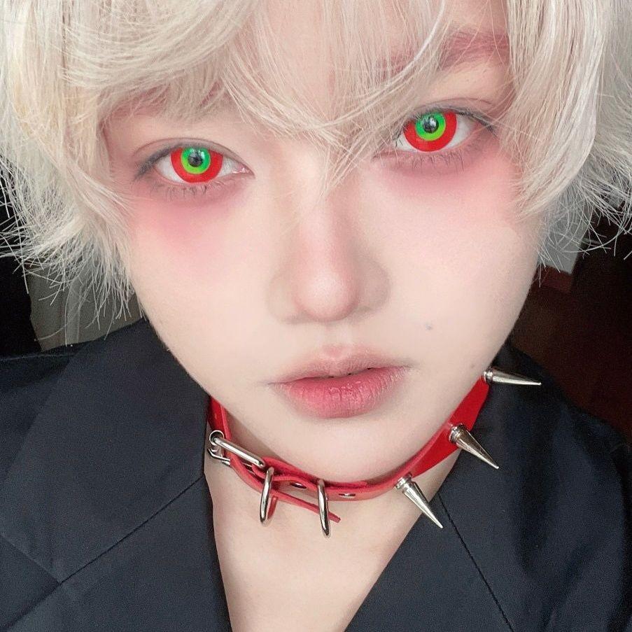 1pair Rebecca Cosplay Color Contact Lenses Halloween Contacts 12months