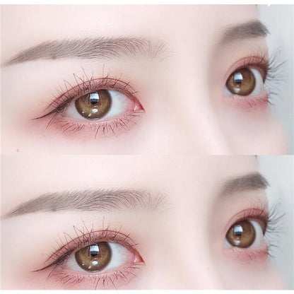 JeweLens Graded 2pcs/1pair Moon Brown Colored Contact Lenses Coloured Cosmetic Softlens 14mm